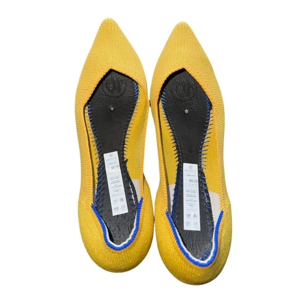 Rothy’s The Point Retired Marigold Yellow Flats Size 10